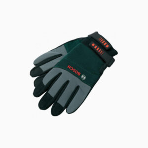 Bosch work gloves, green and gray.